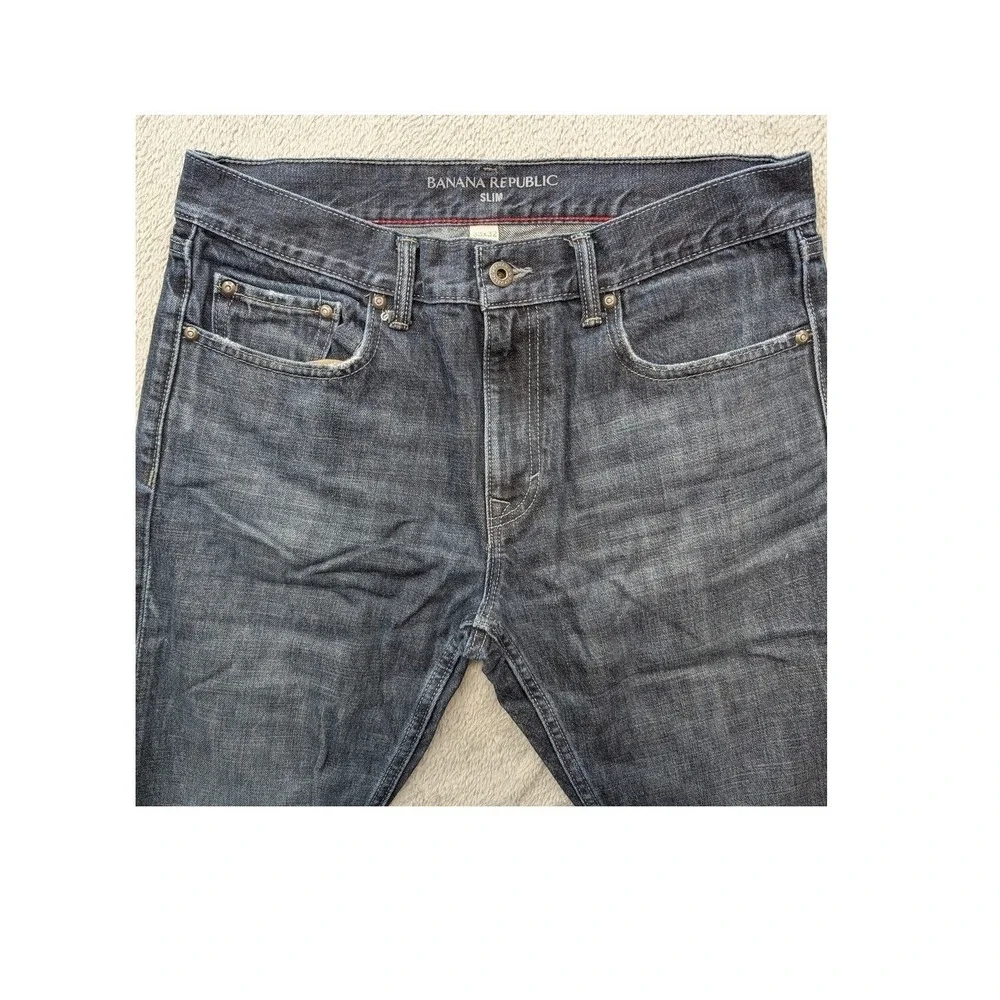 Banana Republic Dark Wash Straight Jeans‎